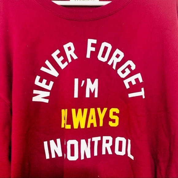 NWT WOUND UP NEVER FORGET burgundy SWEATSHIRT XXL - Picture 3 of 8